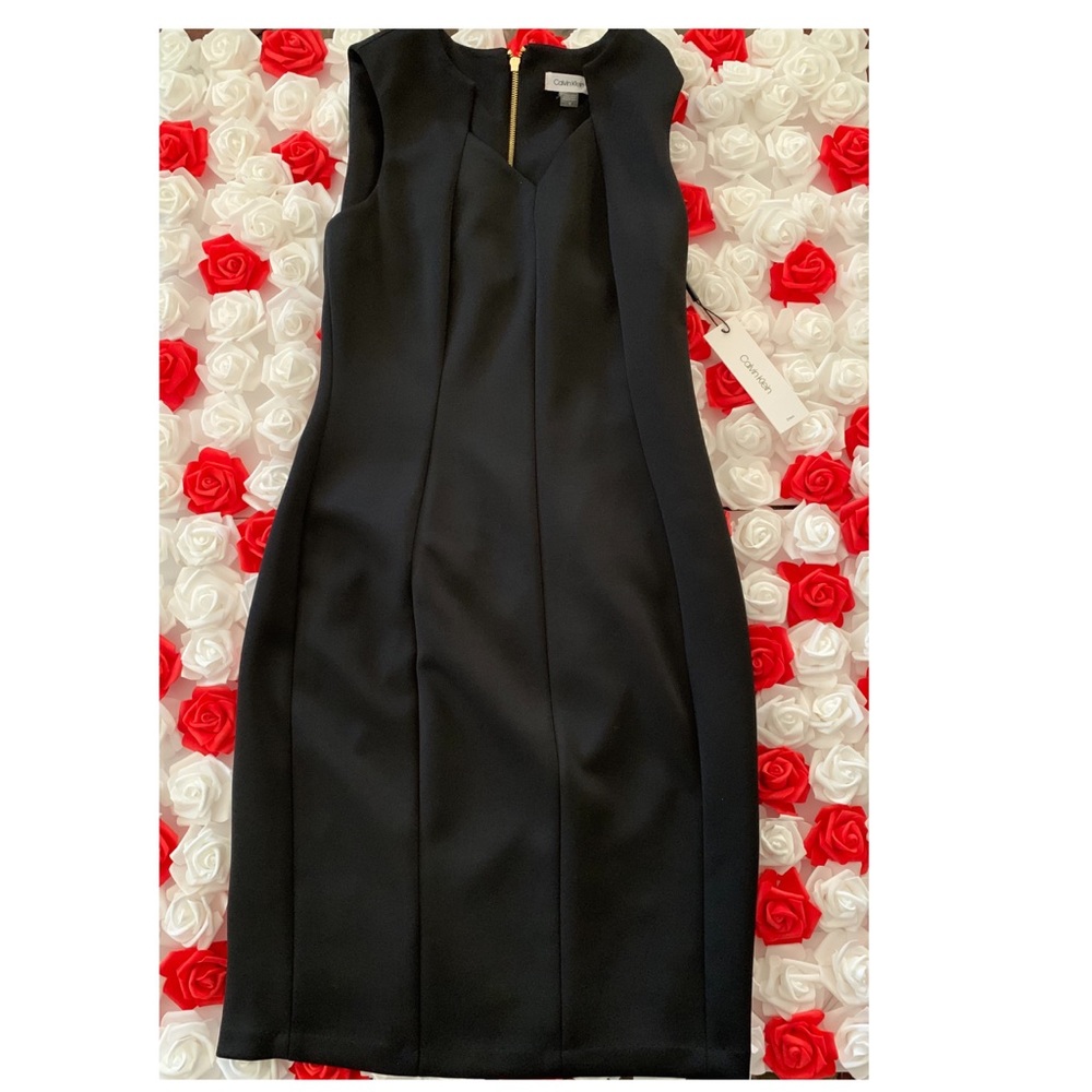 *SOLD*black Calvin Klein Scuba Sheath dress